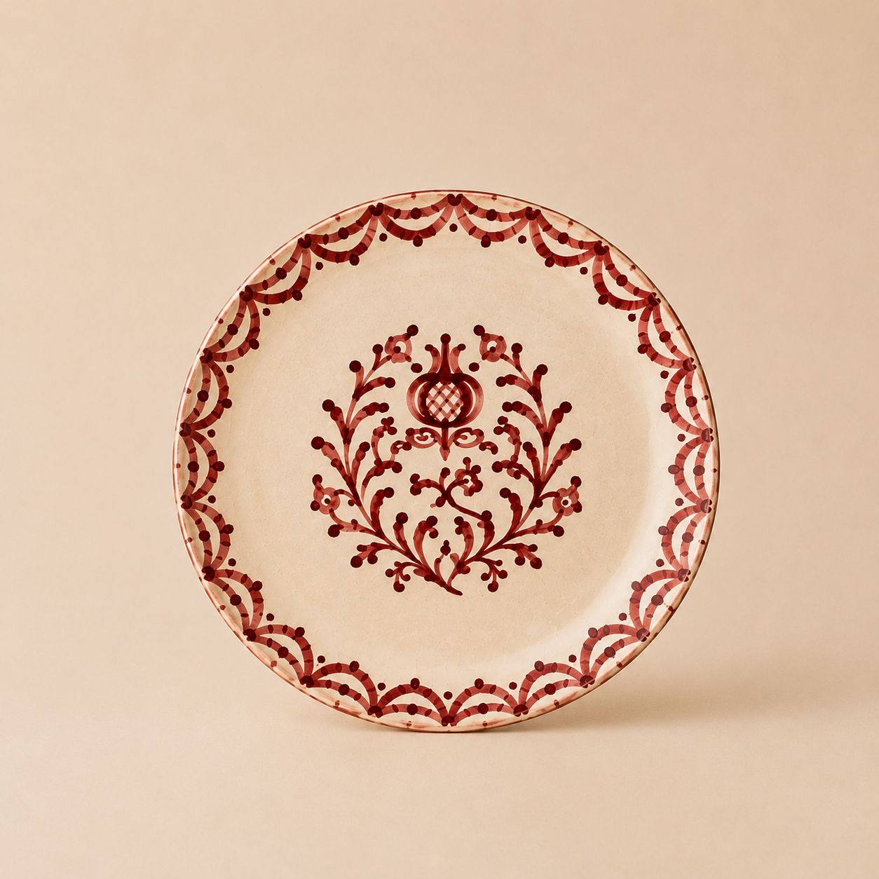 Handbeschilderd dinerbord